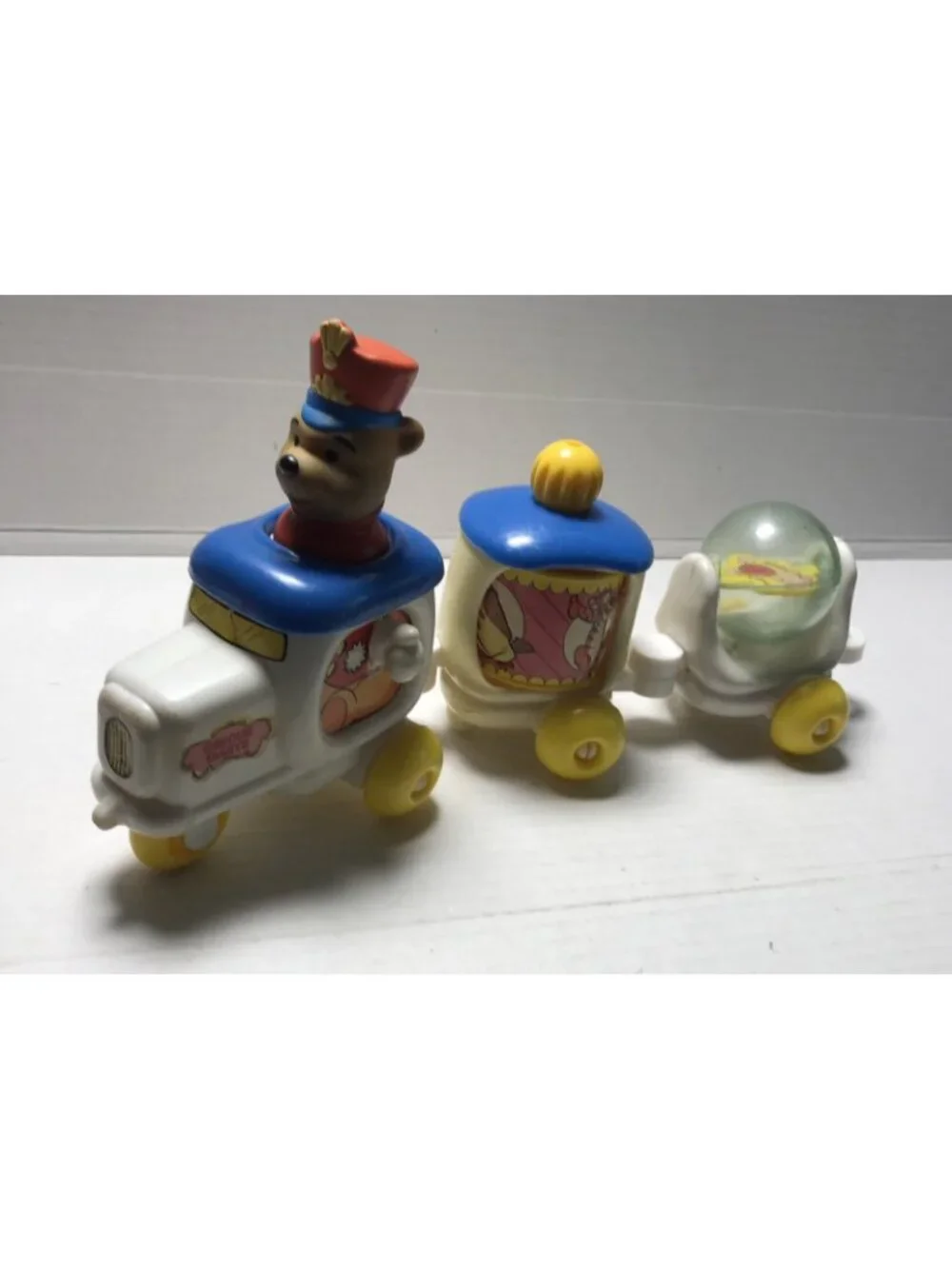 Vintage Winnie the Pooh Circus Train Pull Toy